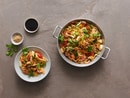 Bami Goreng con pollo e gamberetti